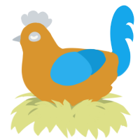 A orange and sky chicken