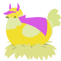 puffoon, a yellow and lemon chicken with a head pattern