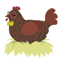 squeakeasy, a bark and russet chicken with a lace pattern