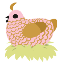 Rose Gold, a rose and gold chicken with a lace pattern