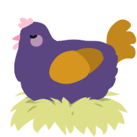 A overcast and ochre chicken