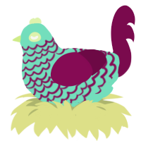 Chicken Van Goth, a mint and wine chicken with a lace pattern