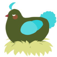 A olive and aqua chicken