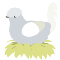 A mist and white chicken