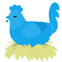 A sky chicken with a head pattern