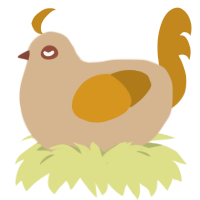 potamto, a beige and ochre chicken