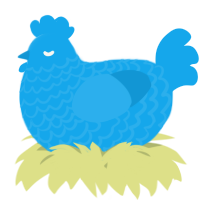 A sky chicken with a lace pattern