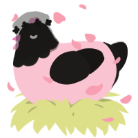 A rose and sable chicken with a head pattern