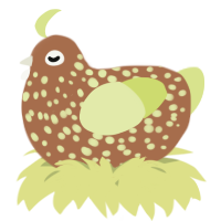 A brown and lemon chicken with a speckle pattern