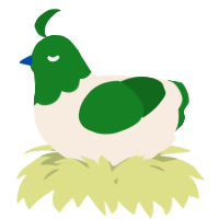 A cream and leaf chicken with a head pattern
