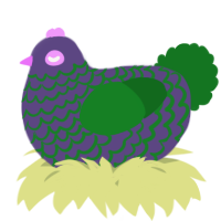 A overcast and leaf chicken with a lace pattern