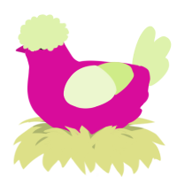 A fuchsia and apple chicken