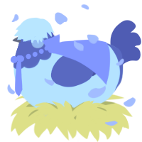A apple and overcast chicken with a head pattern