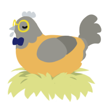 dandy, a honey and ash chicken with a head pattern