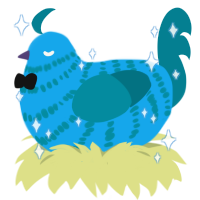 Sink, a sky and sea chicken with a bar pattern