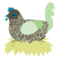 Glow Lichen, a bark and gluppy chicken with a double-lace pattern