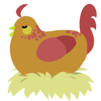 tequila sunrise, a gold and red chicken with a neck-speckle pattern