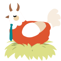 A vermilion and cream chicken with a head pattern