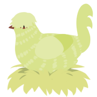 Honeydew, a lemon chicken with a bar pattern
