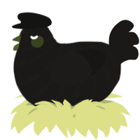 A sable chicken with a bar pattern