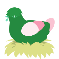 A viridian and rose chicken