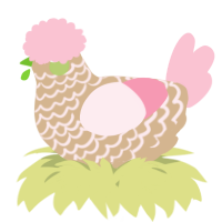 A beige and rose chicken with a lace pattern