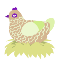 maracuya, a beige and apple chicken with a lace pattern