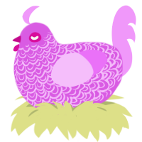 Princess Lace, a orchid and lavender chicken with a double-lace pattern