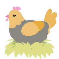 A ash and honey chicken with a head pattern