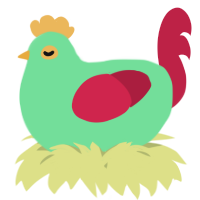 A spring and crimson chicken