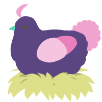 A overcast and pink chicken