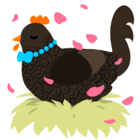 A mist chicken with a double-lace pattern