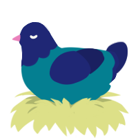 Pigeon of the Ocean, a sea and navy chicken with a head pattern