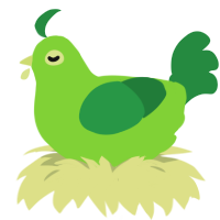 A grass and viridian chicken