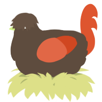 A bark and vermilion chicken