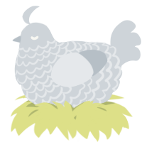 A mist chicken with a lace pattern