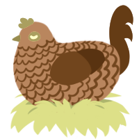 formerly fruit turd, a amethyst and wine chicken with a lace pattern