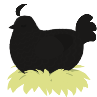 A sable chicken with a lace pattern