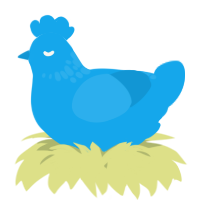 A sky chicken with a neck-speckle pattern