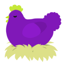 A violet chicken