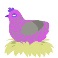 TV Static, a orchid and ash chicken with a lace pattern