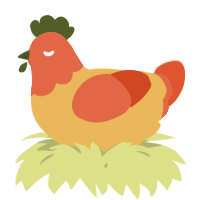 A honey and vermilion chicken with a head pattern
