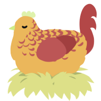 A honey and red chicken with a half-lace pattern