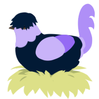 Trevor, a tumblr and lilac chicken with a head pattern