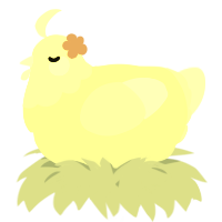A grey and plum chicken with a head pattern