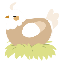 A beige and cream chicken with a head pattern