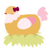 Magdalene, a honey and rose chicken with a head pattern