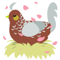 A russet and silver chicken with a half-lace pattern