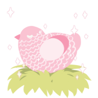 A rose chicken with a lace pattern