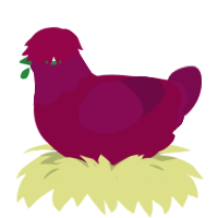 (unnamed), a maroon and wine chicken with a head pattern